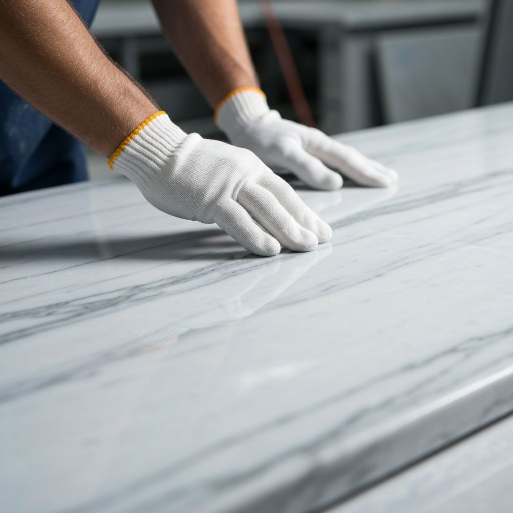 Quality control inspection of polished stone